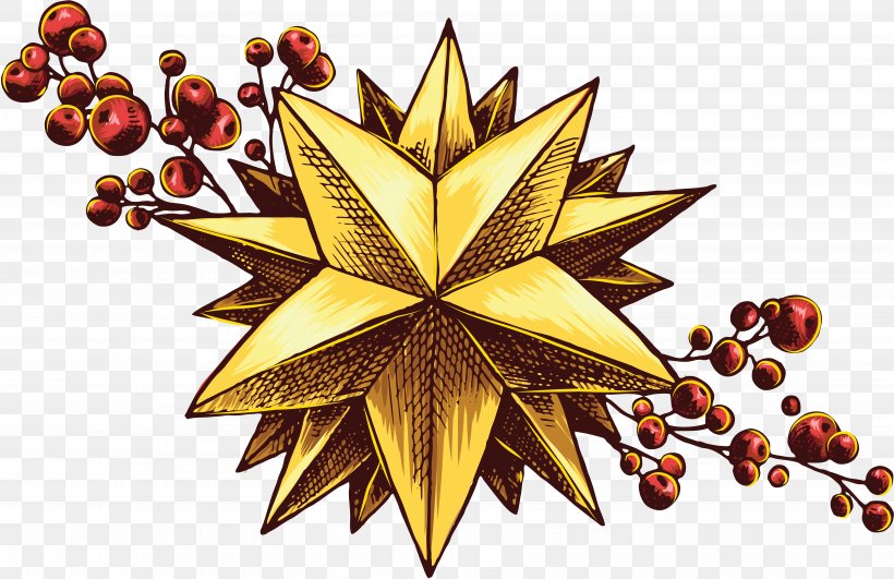 Christmas Card Star Greeting & Note Cards Clip Art, PNG, 6827x4429px, Christmas, Christmas Card, Christmas Ornament, Fruit, Greeting Note Cards Download Free