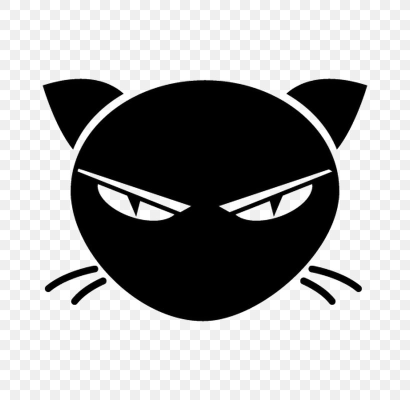 Whiskers Black Cat Decal Clip Art, PNG, 800x800px, Whiskers, Bag, Black, Black And White, Black Cat Download Free