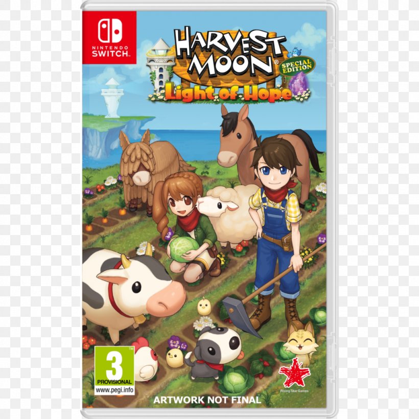 Harvest Moon: Light Of Hope The Legend Of Zelda: Collector's Edition Nintendo Switch Octopath Traveler, PNG, 1024x1024px, Harvest Moon Light Of Hope, Cartoon, Fiction, Harvest Moon, Natsume Download Free