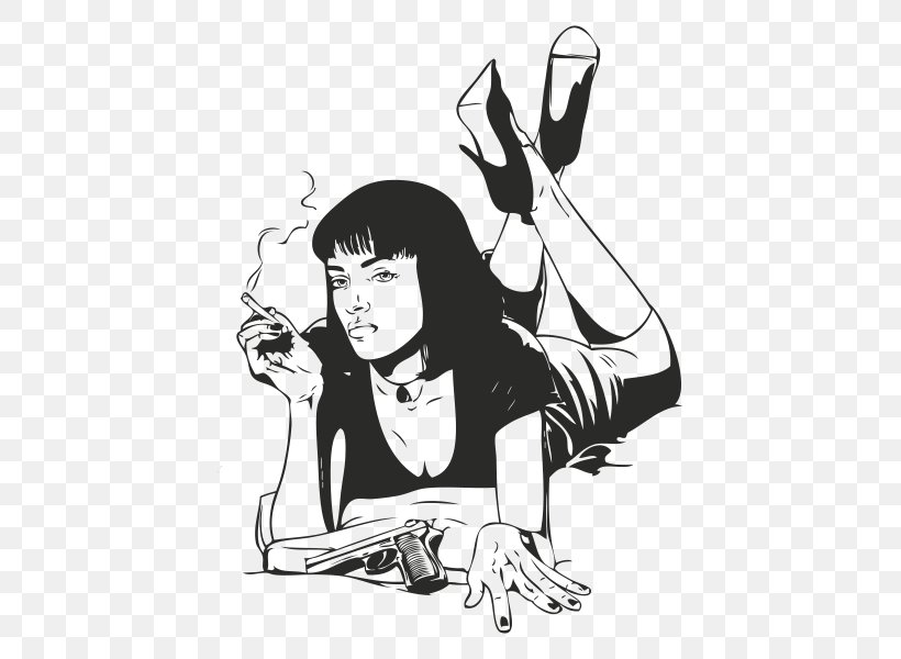 Mia Wallace Wall Decal Art Phonograph Record Film, PNG, 600x600px, Mia Wallace, Arm, Art, Artist, Black Download Free