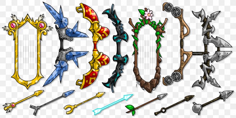 Sword Bow And Arrow Weapon, PNG, 1000x500px, Sword, Animal Figure, Art, Bayonetta, Body Jewelry Download Free