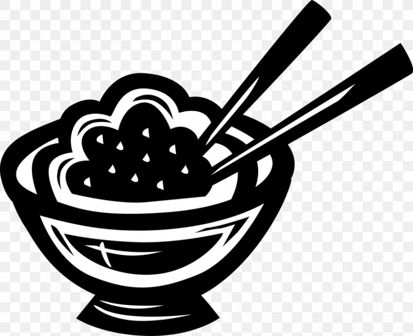 T-shirt Food Clip Art Rice, PNG, 860x700px, Tshirt, Artwork, Black And White, Bowl, Food Download Free