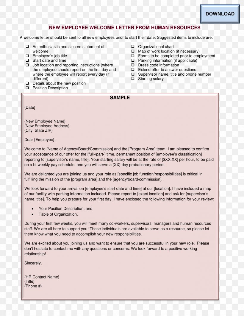 Template Human Resource Letter Verification Of Employment Form, PNG, 2550x3300px, Template, Area, Document, Employee, Employment Download Free
