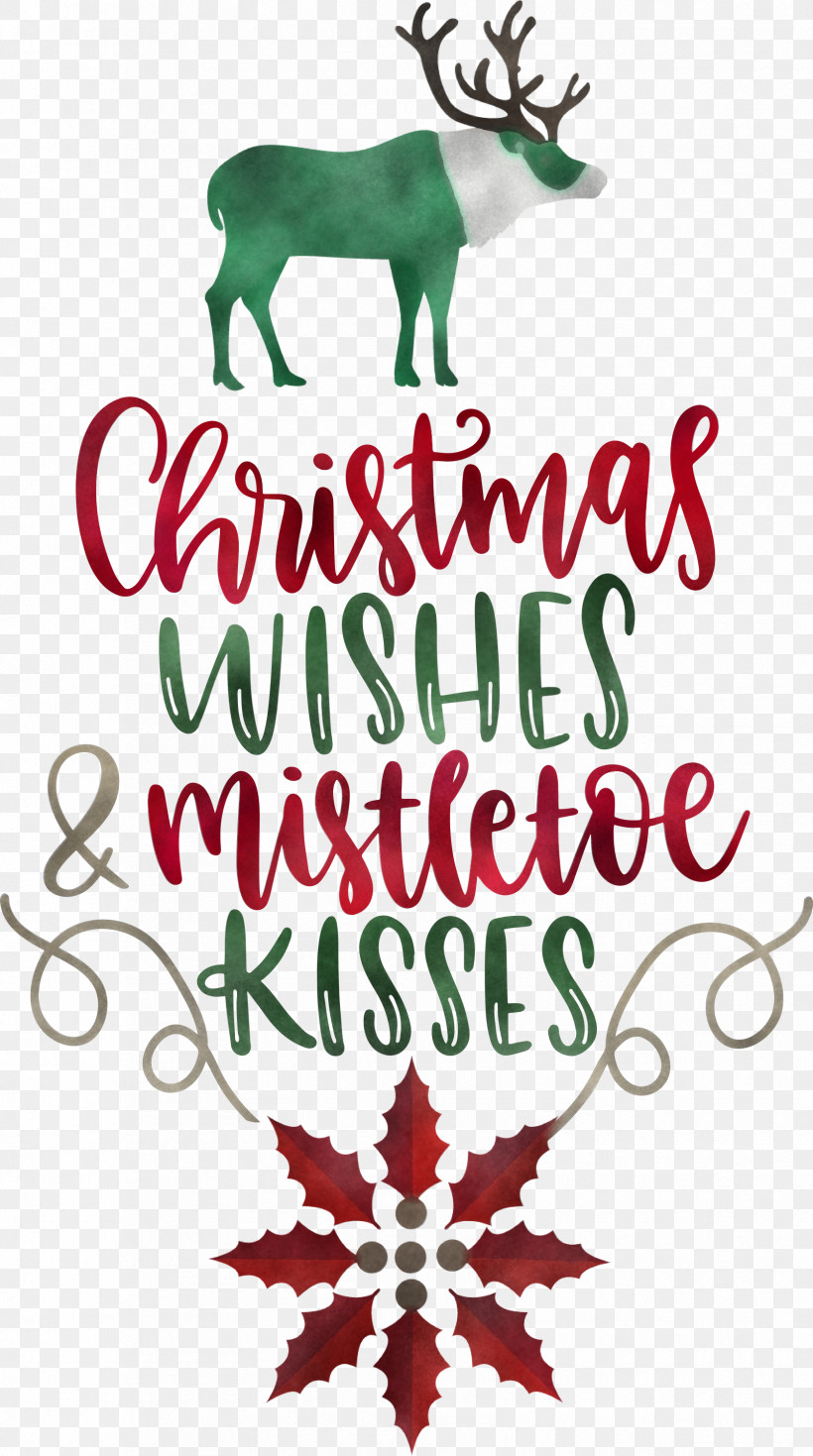 Christmas Wishes Mistletoe Kisses, PNG, 1674x3000px, Christmas Wishes, Antler, Character, Christmas Day, Christmas Ornament Download Free