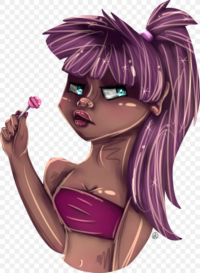 Black Hair Fairy Cartoon Purple, PNG, 1011x1380px, Watercolor, Cartoon, Flower, Frame, Heart Download Free