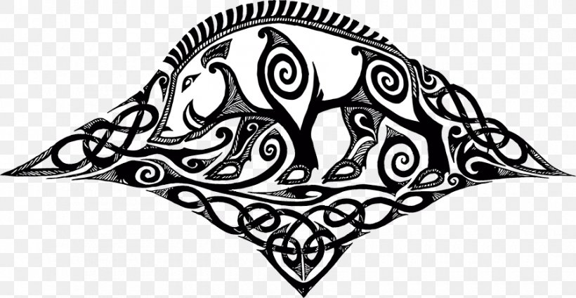 Wild Boar Celtic Knot Tattoo Celtic Art Celts, PNG, 900x466px, Wild Boar, Art, Art Museum, Black, Black And White Download Free