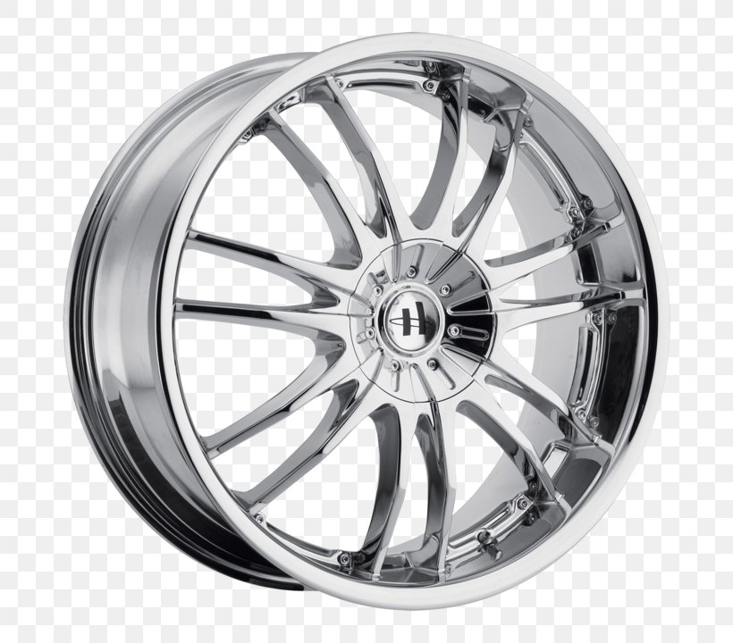 Alloy Wheel Car Spoke Rim, PNG, 720x720px, Alloy Wheel, Automotive Wheel System, Black And White, Car, Center Cap Download Free