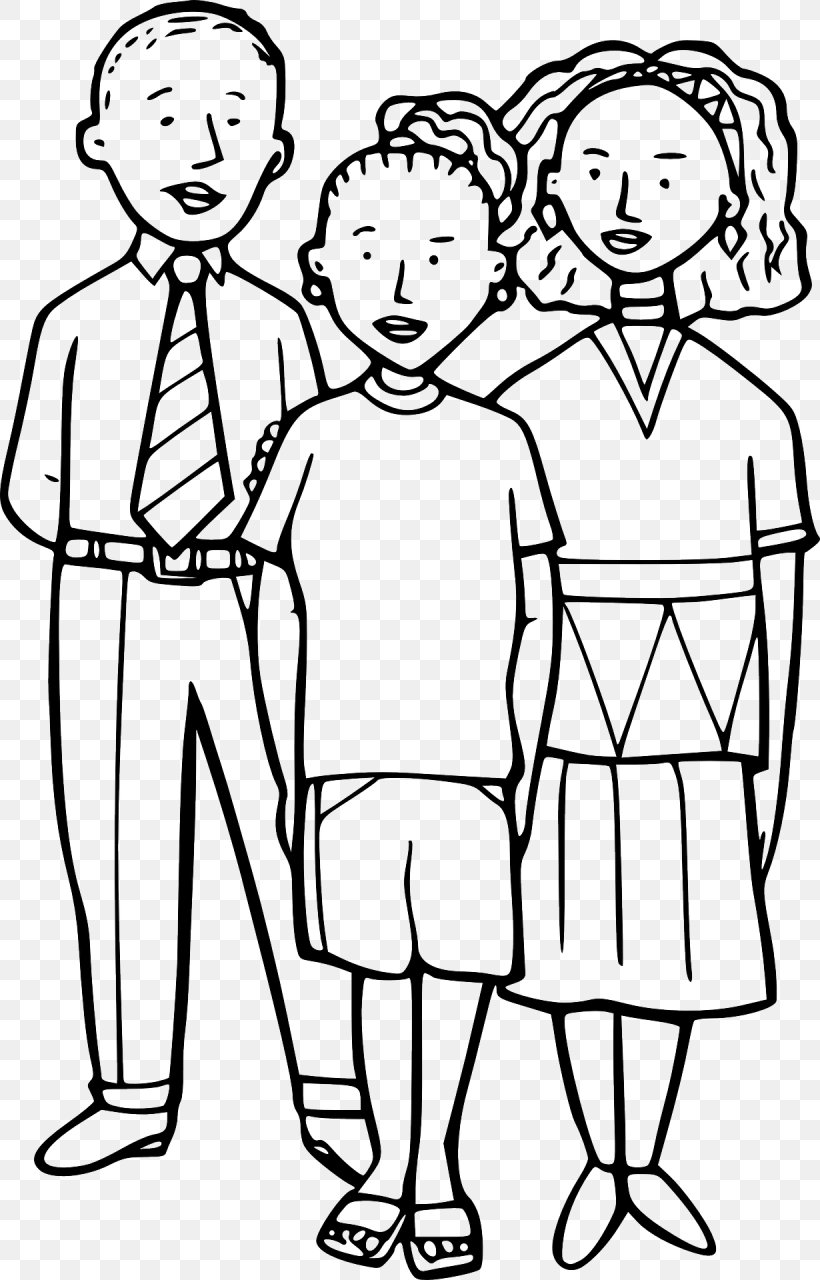 clipart black and white people