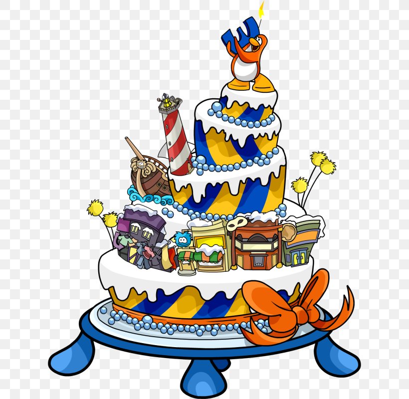 Club Penguin Island Party Birthday, PNG, 628x800px, Club Penguin, Anniversary, Artwork, Birthday, Birthday Cake Download Free