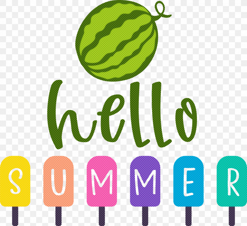Hello Summer Happy Summer Summer, PNG, 3000x2747px, Hello Summer, Behavior, Fruit, Green, Happiness Download Free