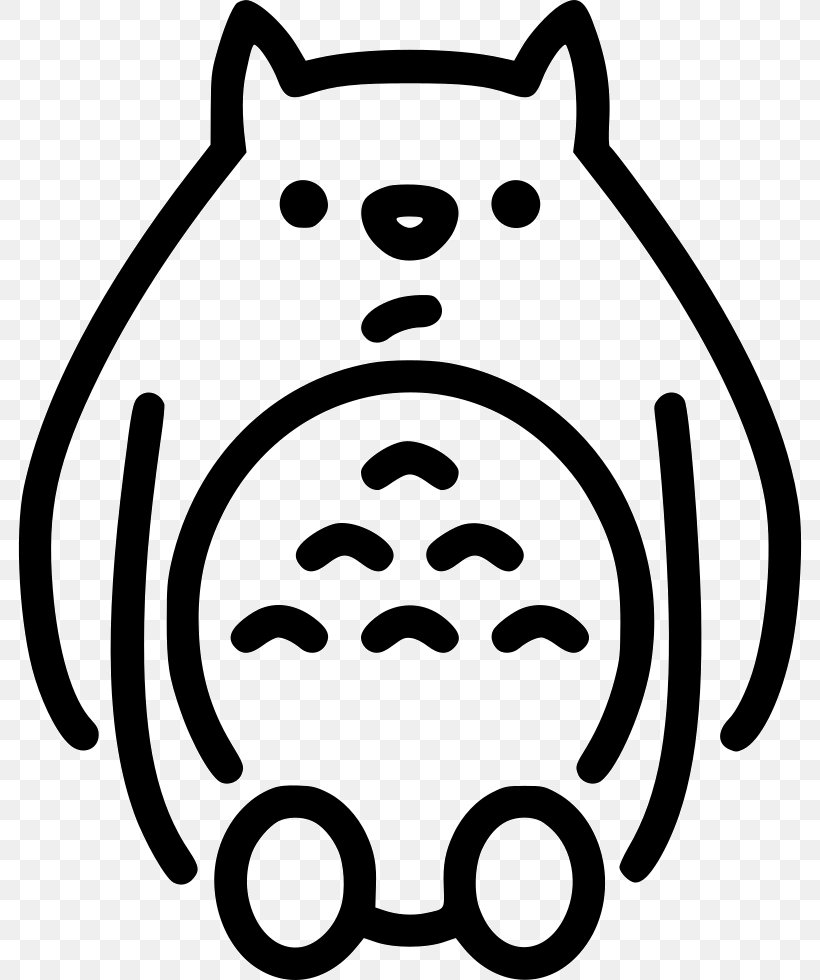 Totoro, PNG, 784x980px, Cdr, Black, Black And White, Dog Like Mammal, Head Download Free