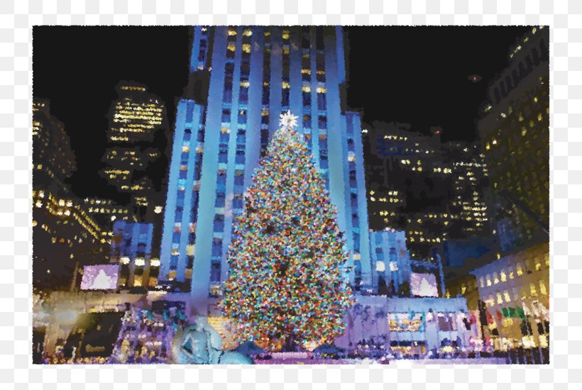 Rockefeller Center Christmas Tree Christmas Lights, PNG, 800x550px, Christmas Tree, Building, Car Park, Christmas, Christmas Decoration Download Free