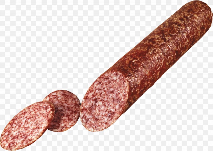 Salami Bacon Sausage Bratwurst Mettwurst, PNG, 3961x2806px, Salami, Andouille, Animal Source Foods, Bacon, Bacon Roll Download Free