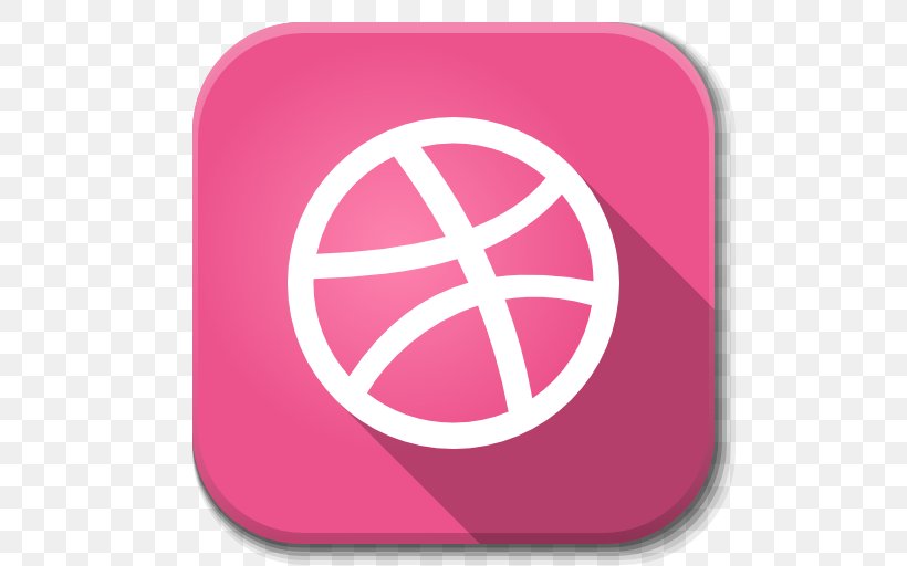 Pink Symbol Brand, PNG, 512x512px, Social Media, Backboard, Basketball, Brand, Dribbble Download Free