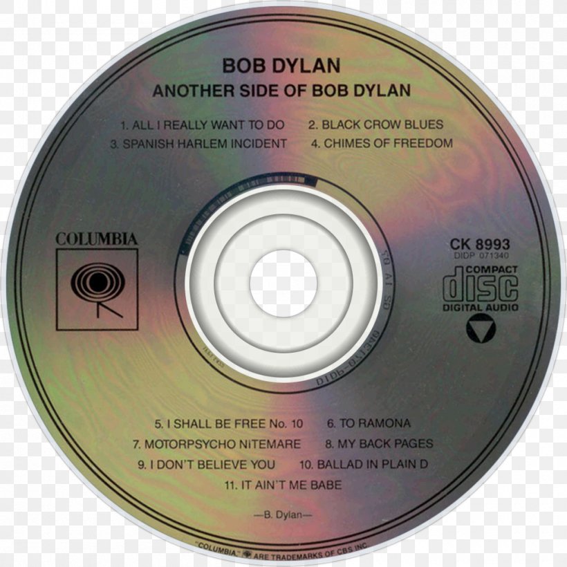 Compact Disc Another Side Of Bob Dylan Musician Artist, PNG, 1000x1000px, Watercolor, Cartoon, Flower, Frame, Heart Download Free
