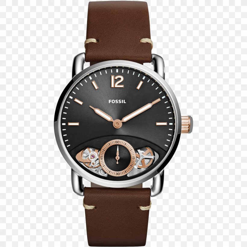 Fossil The Commuter 3H Date Watch Strap Fossil Group Leather, PNG, 1600x1600px, Watch, Analog Watch, Brand, Brown, Fossil Grant Chronograph Download Free