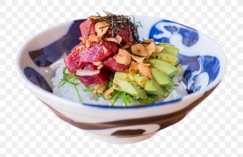 Vegetarian Cuisine Sushi Japanese Cuisine Poke Korean Cuisine, PNG, 1000x648px, Vegetarian Cuisine, Asian Food, Atlantic Bluefin Tuna, Bowl, Chirashizushi Download Free