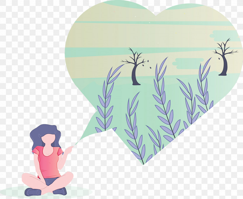 Cartoon Heart Grass Plant Gesture, PNG, 3000x2456px, Heart, Abstract, Cartoon, Gesture, Girl Download Free