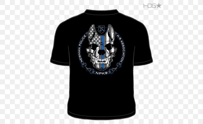 T-shirt Police Dog Police Officer, PNG, 500x500px, Tshirt, Active Shirt, Black, Brand, Clothing Download Free