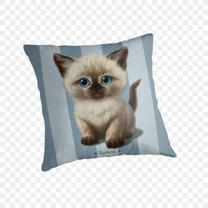 Whiskers Kitten Throw Pillows Cushion, PNG, 875x875px, Whiskers, Burmese, Cat, Cat Like Mammal, Cushion Download Free