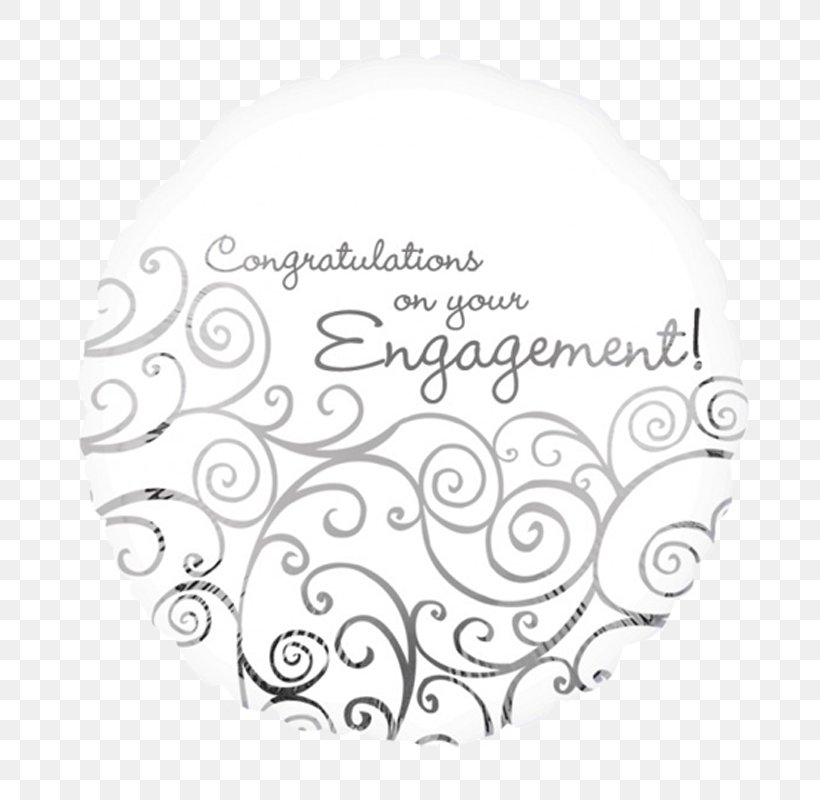 Balloon Engagement Party Wedding, PNG, 800x800px, Balloon, Area, Black, Black And White, Bridal Shower Download Free