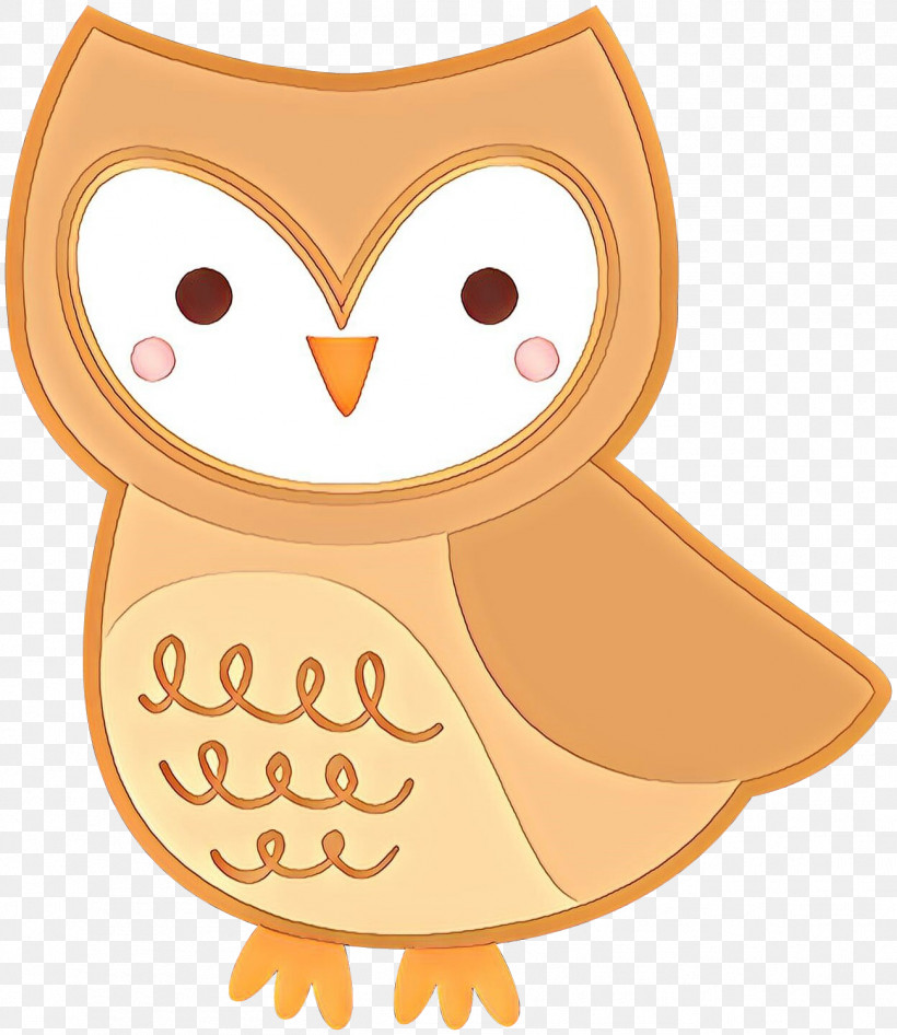 Orange, PNG, 1299x1500px, Owl, Barn Owl, Bird, Bird Of Prey, Cartoon Download Free