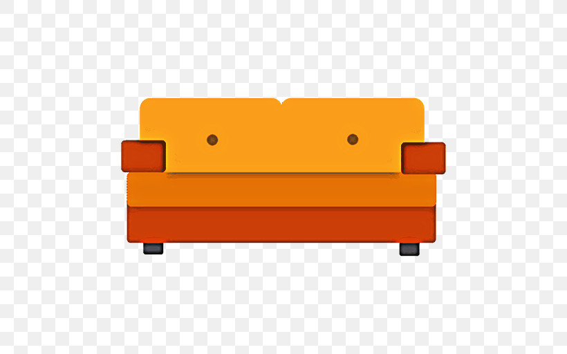 Orange, PNG, 512x512px, Yellow, Couch, Furniture, Line, Orange Download Free