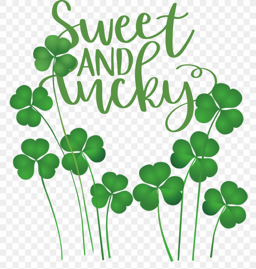 Sweet And Lucky St Patricks Day, PNG, 2848x3000px, St Patricks Day, Annual Plant, Biology, Flower, Green Download Free