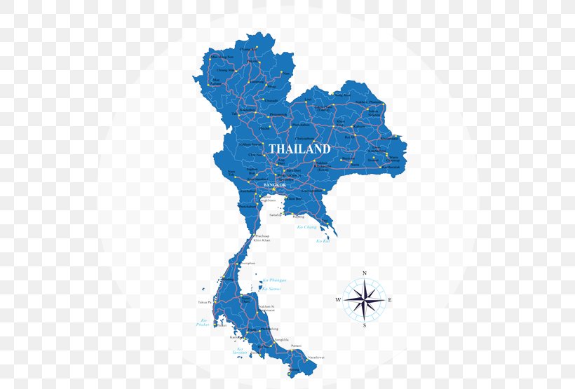 Thailand Vector Map Blank Map, PNG, 600x555px, Thailand, Blank Map, Blue, Border, Map Download Free