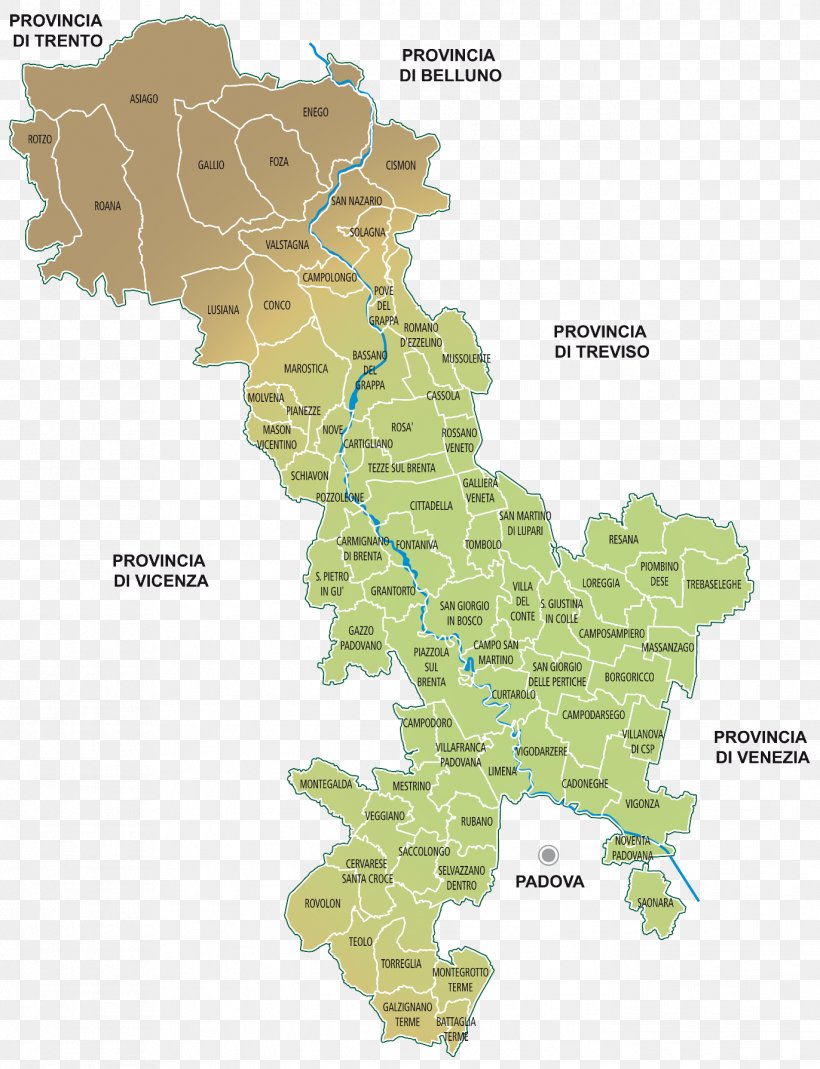 Villanova Di Camposampiero Tezze Sul Brenta Province Of Treviso Vicenza Map, PNG, 1372x1790px, Province Of Treviso, Asiago, Bassano Del Grappa, Comune, Ecoregion Download Free