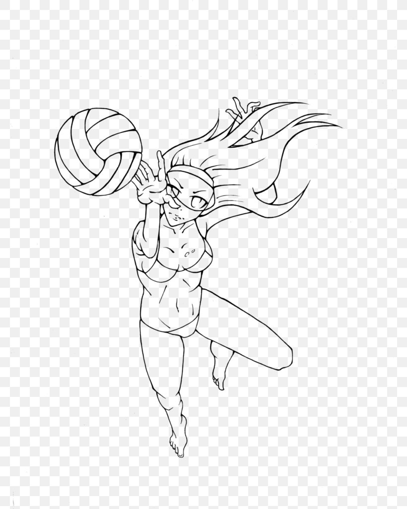 Drawing Volleyball Line Art Sketch, PNG, 778x1026px, Watercolor, Cartoon, Flower, Frame, Heart Download Free