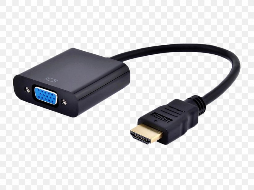 Laptop VGA Connector HDMI Adapter Computer Monitors, PNG, 1000x750px, Laptop, Ac Adapter, Adapter, Analog Signal, Cable Download Free