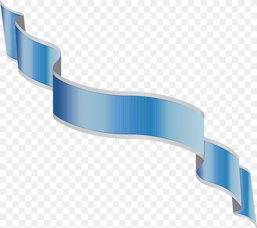 Blue, PNG, 3000x2654px, Ribbon, Blue, Paint, S Ribbon, Watercolor Download Free