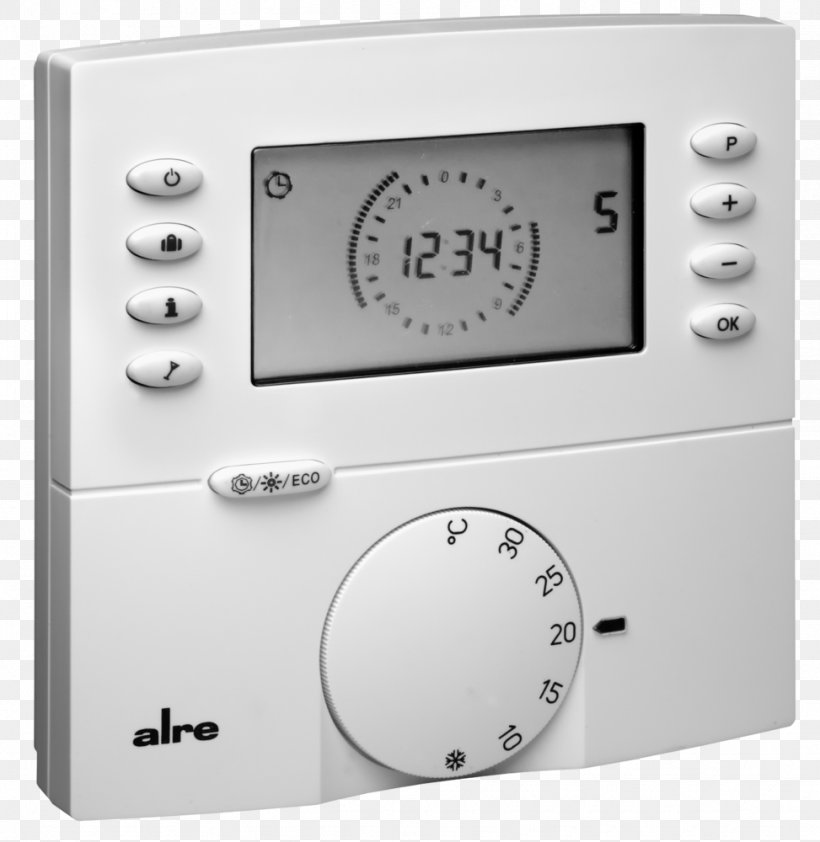 Programmable Thermostat ALRE-IT Regeltechnik GmbH Underfloor Heating Central Heating, PNG, 973x1000px, Thermostat, Air Conditioning, Berogailu, Central Heating, Electronics Download Free