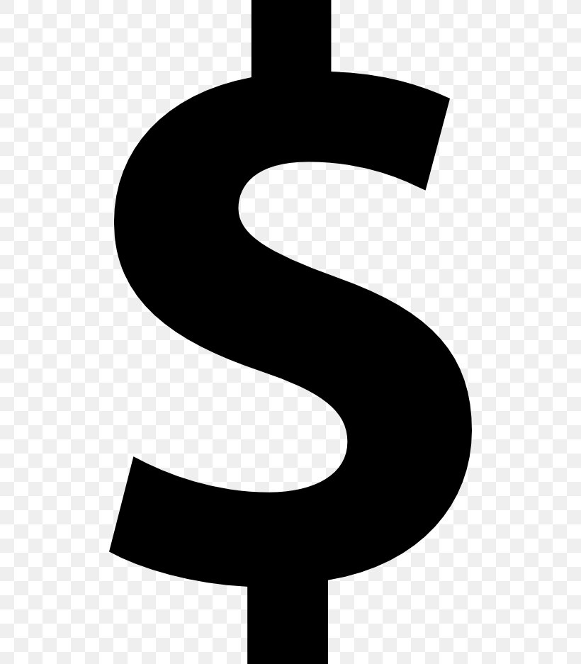 Dollar Sign United States Dollar Currency Symbol, PNG, 512x937px, Dollar Sign, Black And White, Coin, Currency, Currency Symbol Download Free