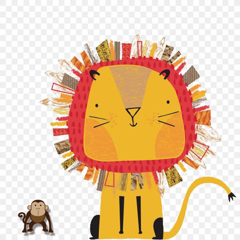 Lion Tiger Illustration, PNG, 1000x1000px, Lion, Art, Big Cat, Cartoon, Child Download Free