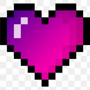 Pixel Heart - Pixel Art Vector Graphics Drawing Image PNG