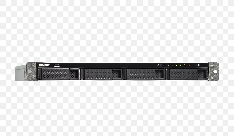 Data Storage Network Storage Systems QNAP Systems, Inc. QNAP 4-Bay Quad-core 1.7 GHz Short-depth Rackmount NAS TS-431XeU QTS, PNG, 760x475px, 10 Gigabit Ethernet, 19inch Rack, Data Storage, Automotive Exterior, Computer Network Download Free