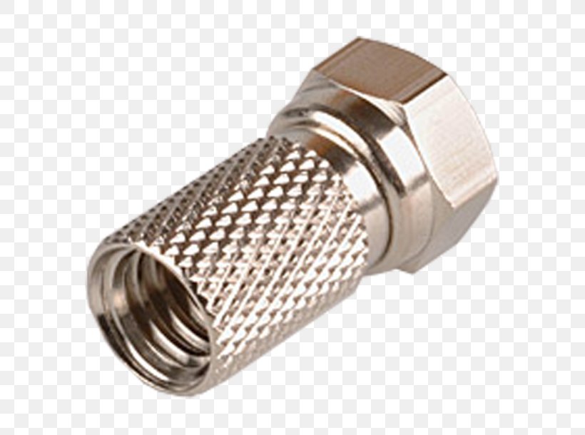 F Connector Screw Electrical Connector Crimp Coaxial Cable, PNG, 610x610px, F Connector, Cheap, Coaxial Cable, Computer Hardware, Crimp Download Free