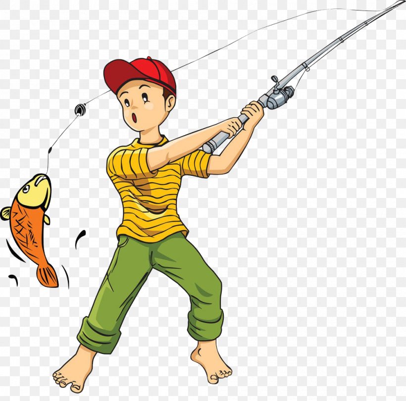 Fishing Rod Cartoon Clip Art, PNG, 1000x988px, Fishing, Angling, Art, Baseball Equipment, Boy Download Free