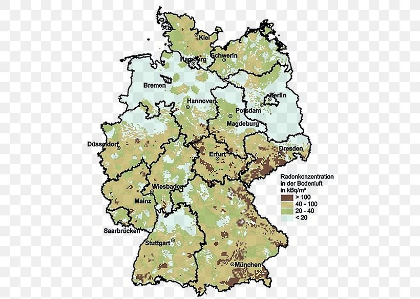 Germany Health Effects Of Radon Radioactive Decay Radonmessung, PNG, 500x583px, Germany, Area, Decay Product, Ecoregion, Health Effects Of Radon Download Free
