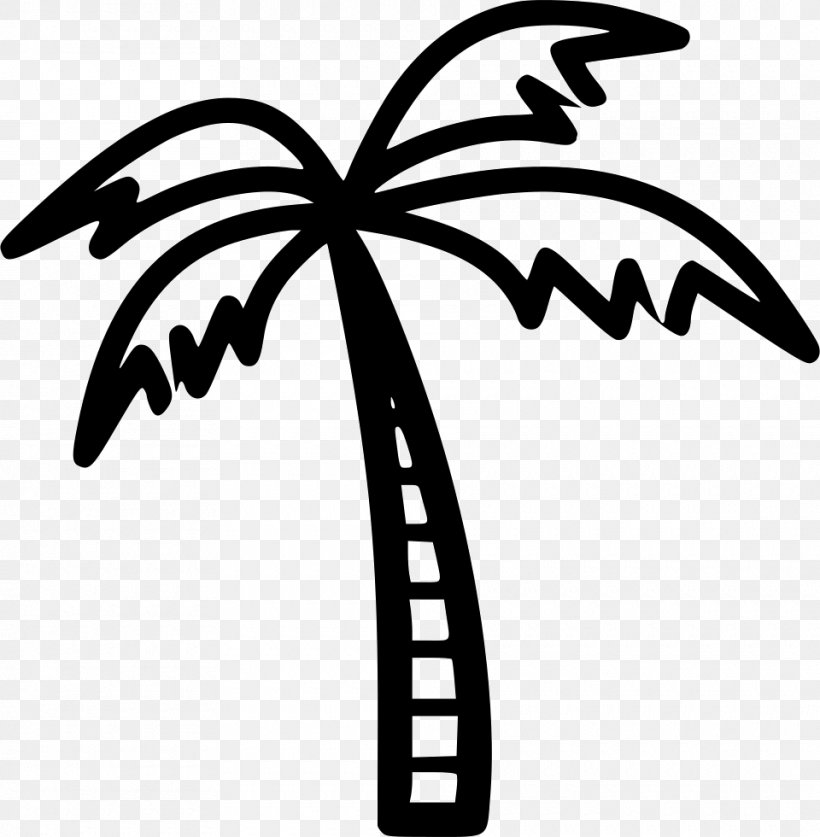 Coconut Tree Clip Art, PNG, 960x980px, Coconut, Arecaceae, Artwork, Black And White, Drawing Download Free