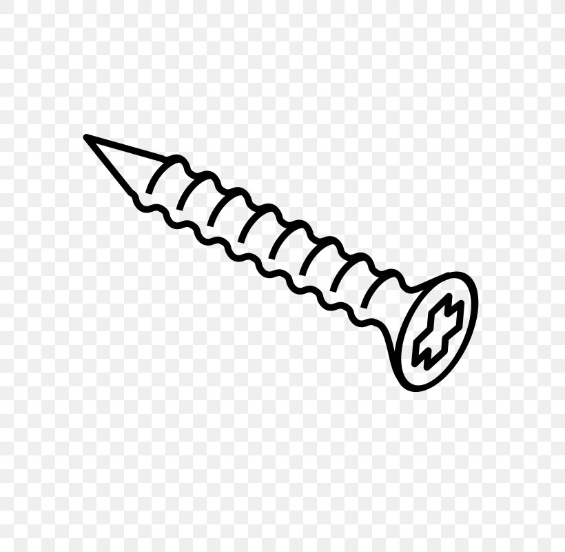 Screwdriver Countersink Clip Art, PNG, 800x800px, Screw, Area, Black And White, Body Jewelry, Bolt Download Free