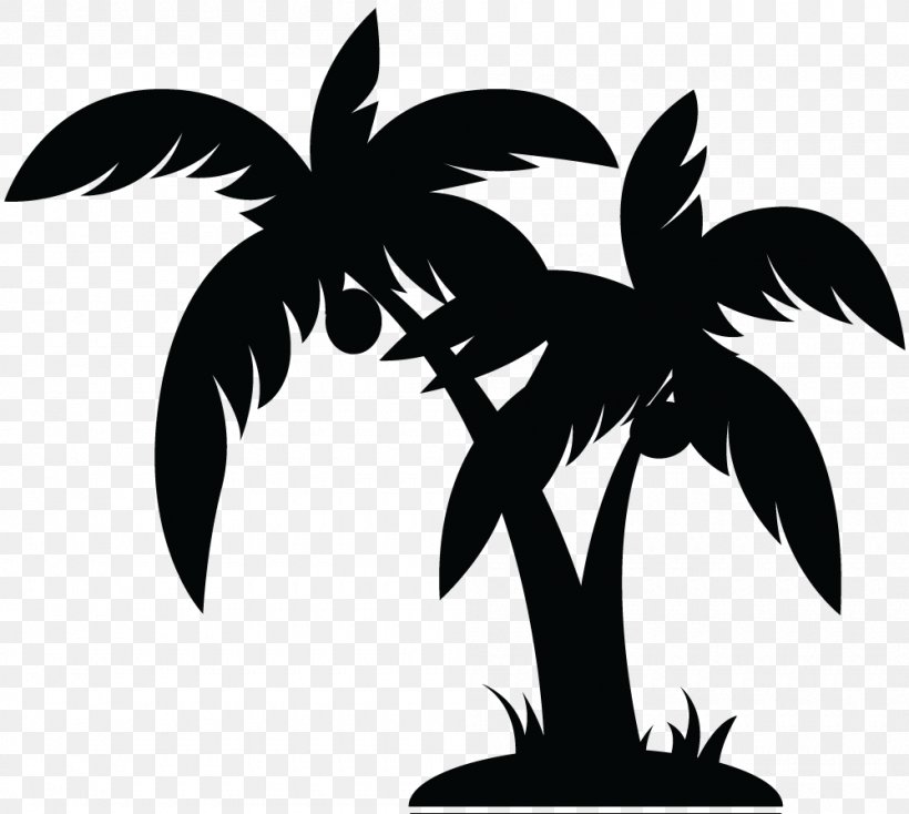 Arecaceae Black And White Tree Clip Art, PNG, 1000x896px, Arecaceae, Black And White, Coconut, Fictional Character, Free Content Download Free