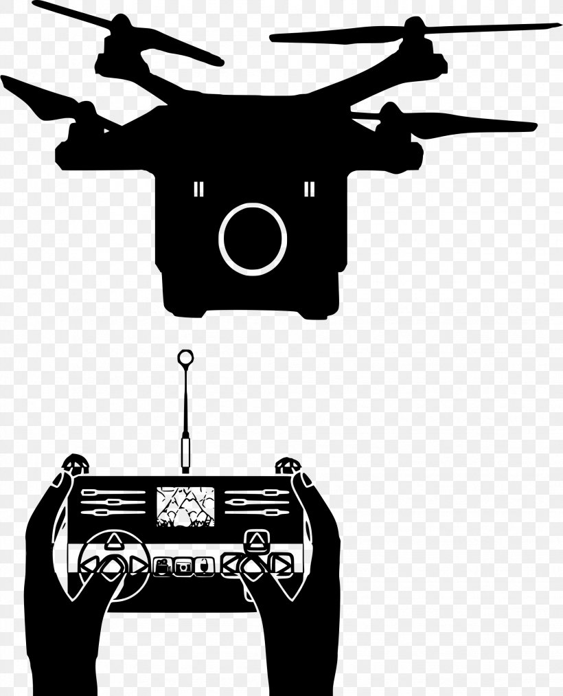 Quadcopter Unmanned Aerial Vehicle Royalty-free, PNG, 1942x2400px, Quadcopter, Aircraft, Black, Black And White, Can Stock Photo Download Free