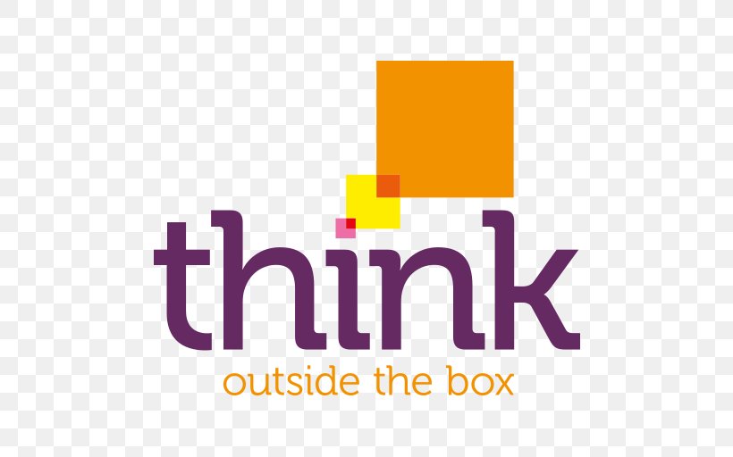 Logo Brand Think Outside The Box Font Product Design, PNG, 512x512px, Logo, Area, Brand, Purple, Text Download Free