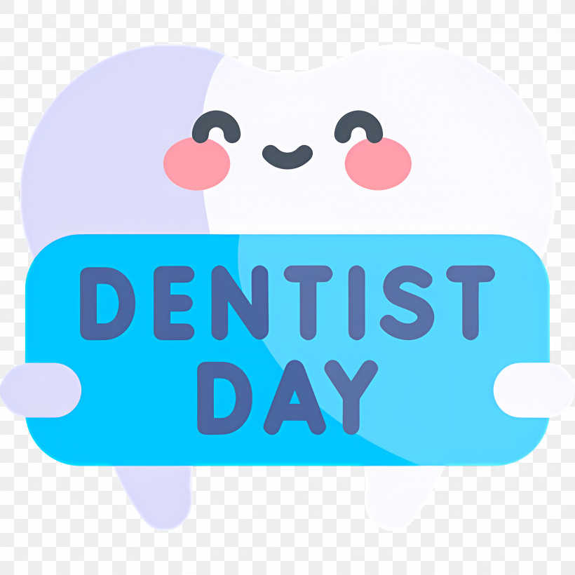 Dentist Day - Happy Tooth Holding Dentist Day Sign PNG