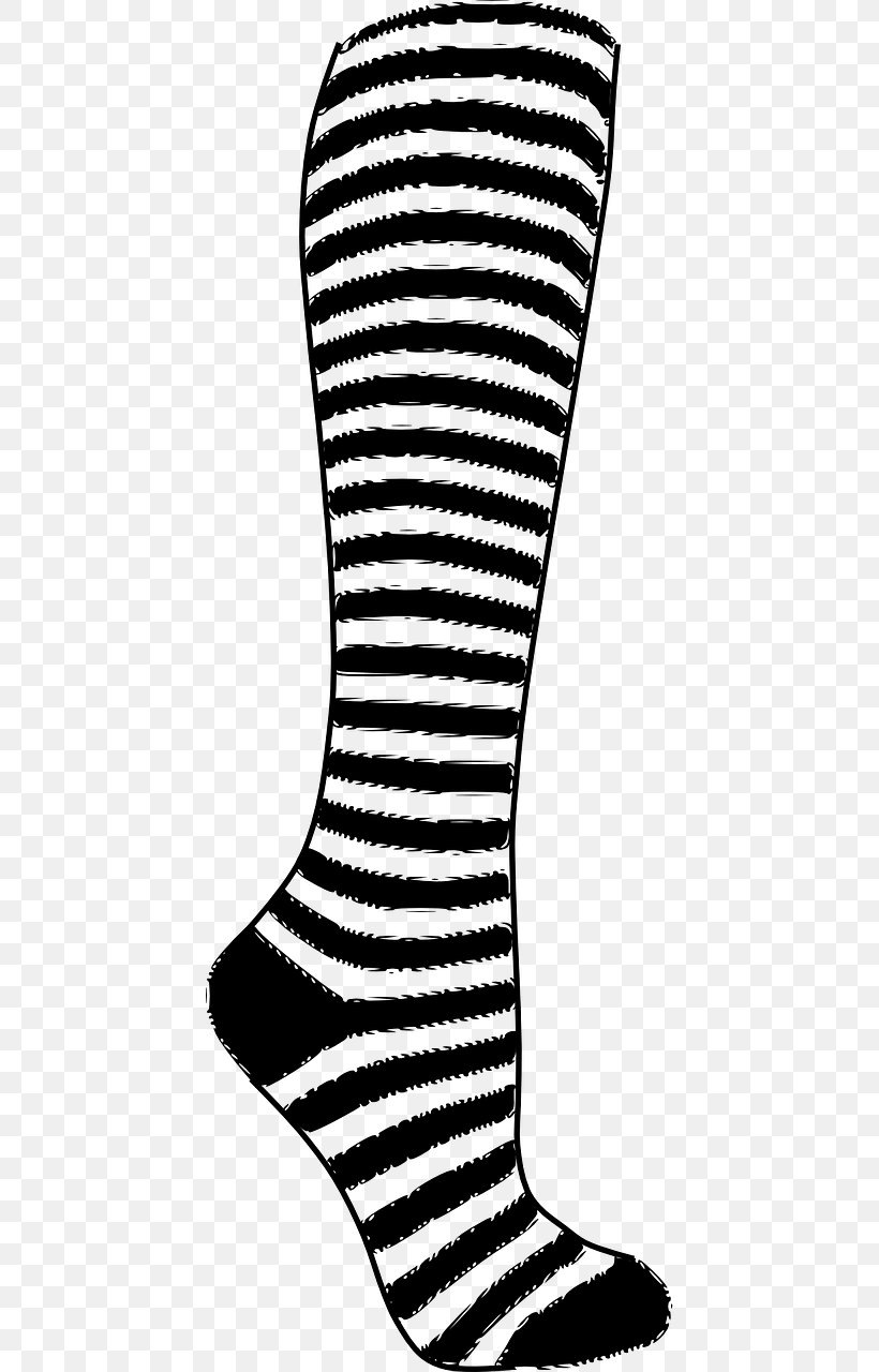Knee Highs Sock Stocking Clothing, PNG, 640x1280px, Knee Highs, Anklet, Black, Black And White, Christmas Stockings Download Free
