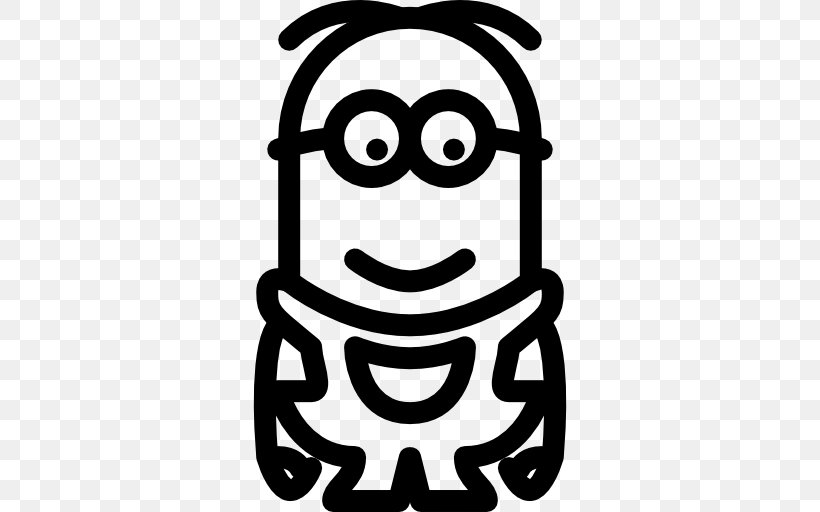 Smile Monochrome Photography Minions, PNG, 512x512px, Computer Font, Black And White, Iconscout, Logo, Minions Download Free