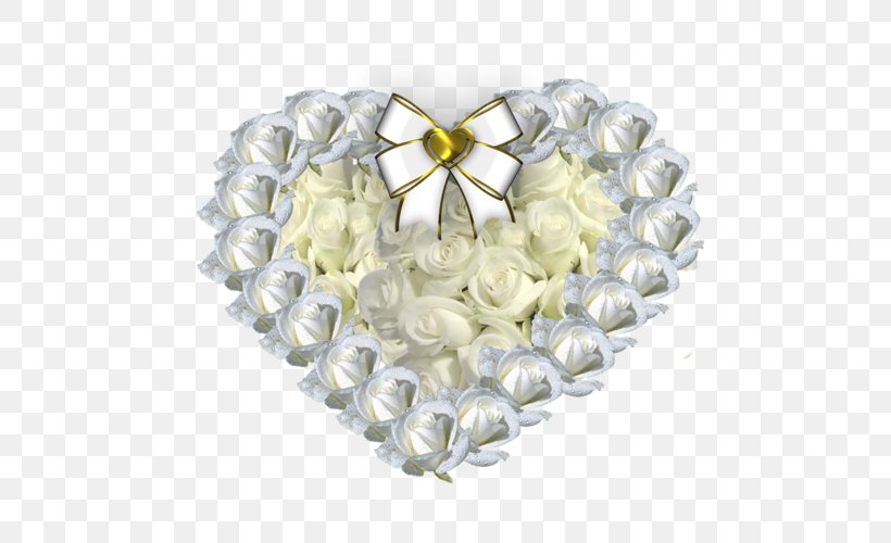 Body Jewellery White Rose Heart, PNG, 500x500px, Body Jewellery, Body Jewelry, Heart, Jewellery, Petal Download Free